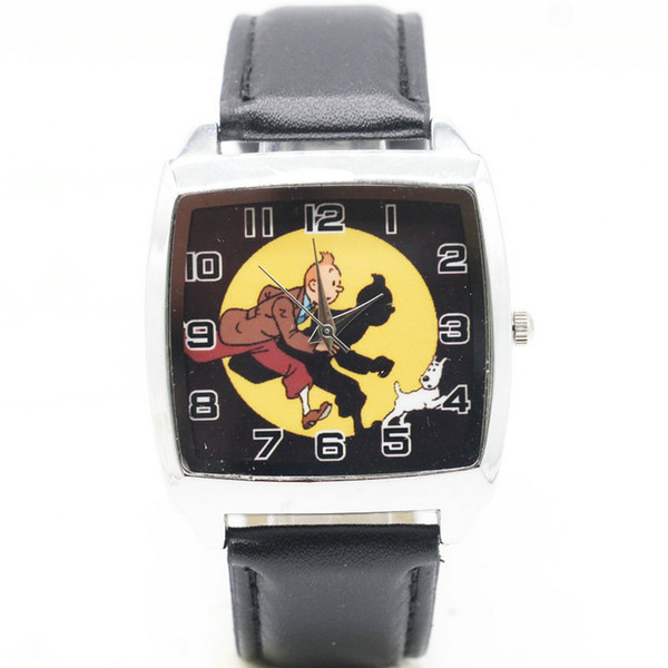 1pcs/lot Wholesale NEW Cartoon Children TinTin Watch Good Gift kids