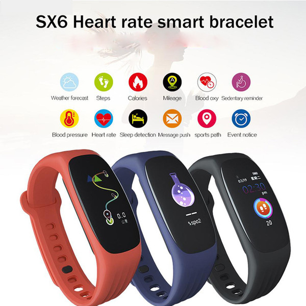 New X6 Smart Bracelet Heart Rate Health Sport Sleep Monitoring Steps Call Smartband Waterproof Sports Fitness Traker Wristband