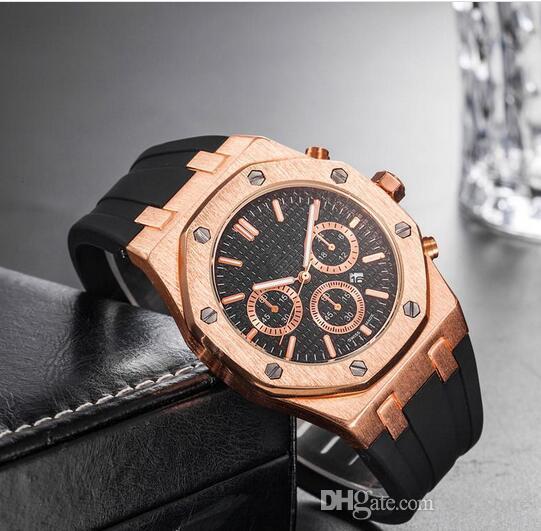 Brand Mens Mechanical Watches Royal Oak High Quality Luxury Crystal Silicone strap Designer Watch man Ladies women Casual watch 10 styles