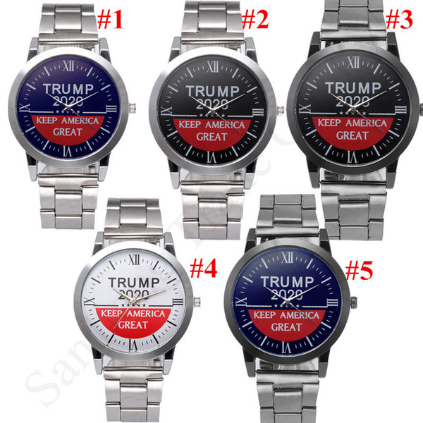 Trump 2020 Keep America Great Letters Quartz Wristwatch Women Men Wrist Watches Alloy Stainless Watch Luxury Retro Watches C91707