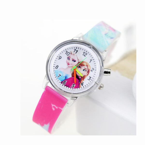 Princess Children Watches Colorful Light Source Boys Watch Girls Kids Party Gift Clock Wrist Relogio Feminino