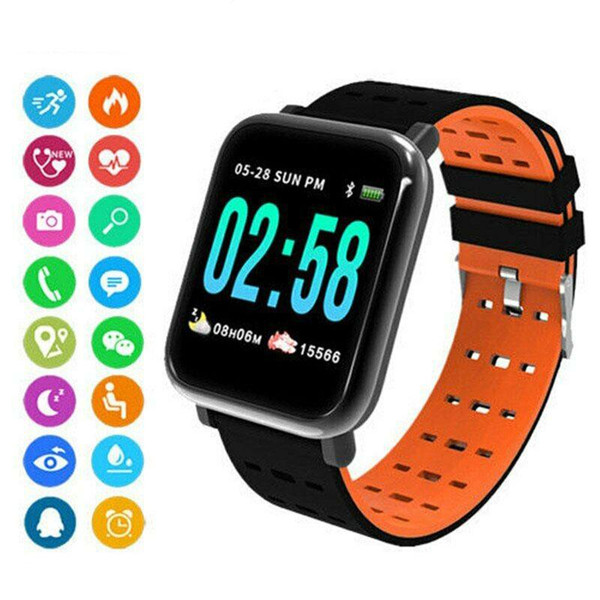 A6 Bluetooth Smart Watch Heart Rate Monitor Activity Tracker Bracelet Pedometer Waterproof Smart Wristband For Men Women Child