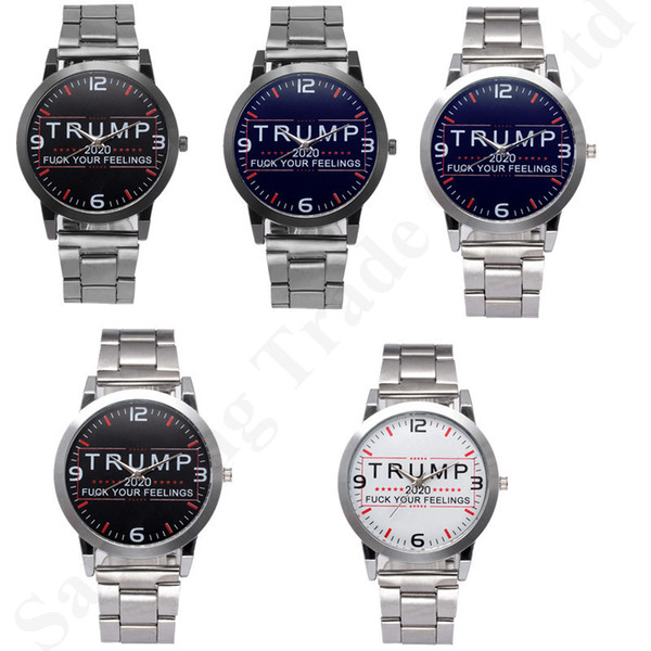 Quartz Wristwatch Trump 2020 Wrist Watches for Men Women Alloy Stainless Strap Watch band Luxury Designer Retro Unisex Watches B82702