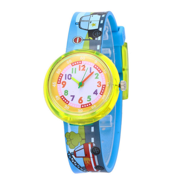 3D Cartoon Kids Wristwatch Soft Silicone Dinosaur Pattern Watchband Watches Children Students Teenager Fashion Quartz Wristwatches Gift New