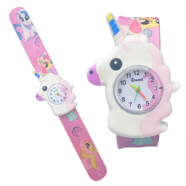 New Unicorn Watch Children Cartoon Pony Watch Kids Pat the wrist Band Analog Child Quartz Watches For Girls Boys Baby Gift