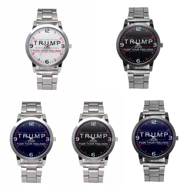 Trump Wrist Watches 5 Styles Trump 2020 Strap Watch Retro Letter Printed Men Boys Quartz Watches OOA7553-17