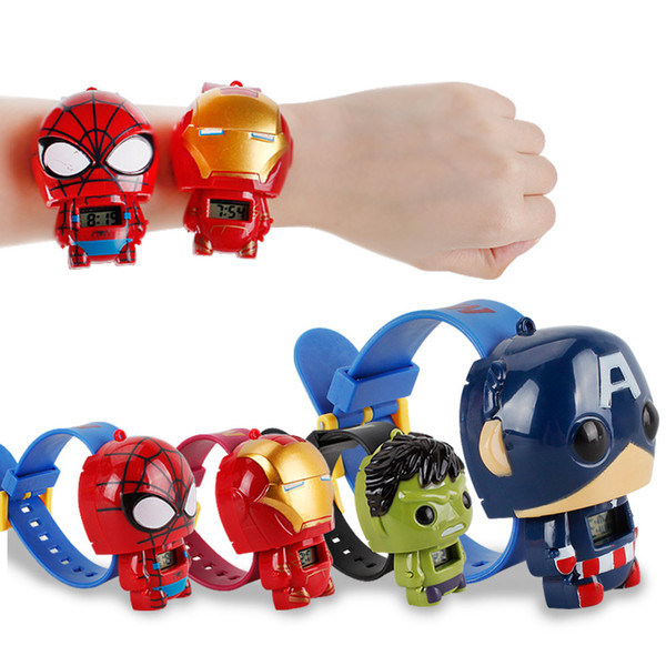 Children\'s Watches Avengers Kids Watches Iron Man Spiderman Hulk Captain America Cartoon Movie Kids Watches Best Gifts