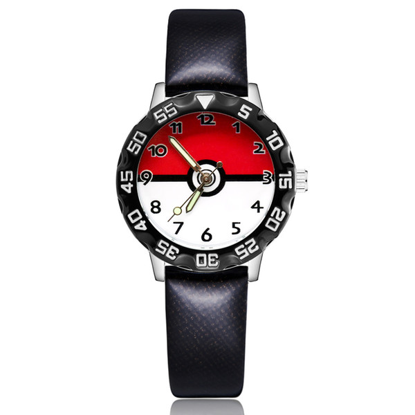 Fashion Cartoon style Children's Watches Kids Student Girls Boys Quartz leather Wrist Watch Clcok