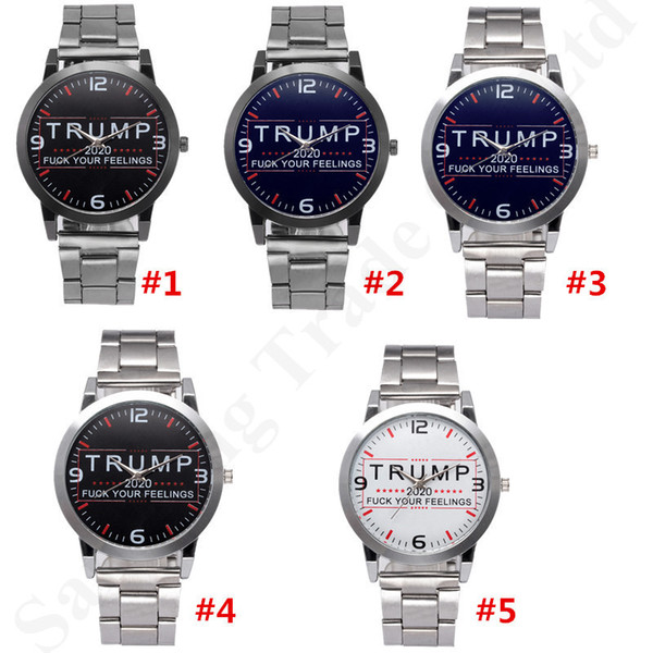 Trump 2020 Women Men Watches Retro Quartz Wristwatches Stainless Strap Stopwatch Watch Automatic Movement Mechanical Watches 5 Styles B82702