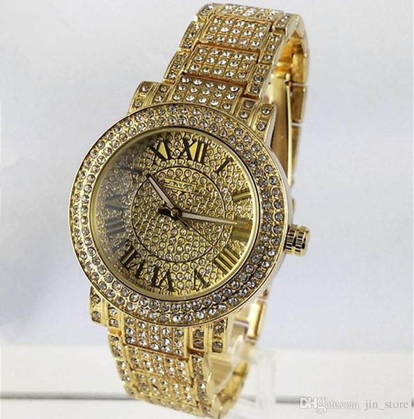 2019 New Luxury watches Women Watch M Diamonds Dial Band Roman numerals Quartz Watches For Womens Ladies Designer Watches