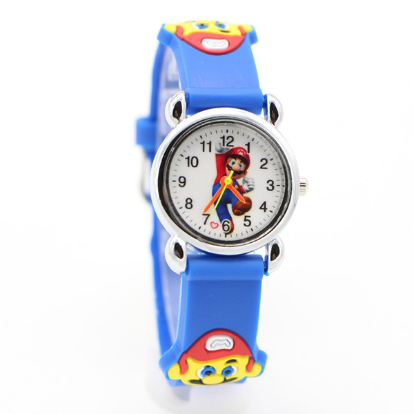 3D Cartoon Super mario doll kids Watch Children Kids Girls Boys Students Quartz Wristwatches