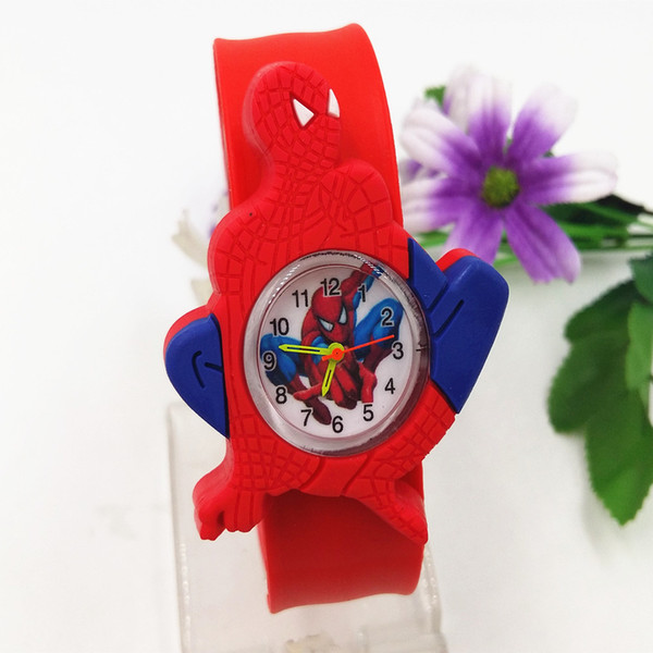 Silicone Coloful Candy Cartoon Slap watches 3D Kid Watch Spiderman Batman kids children Rabbit cartoon Snap slap watches