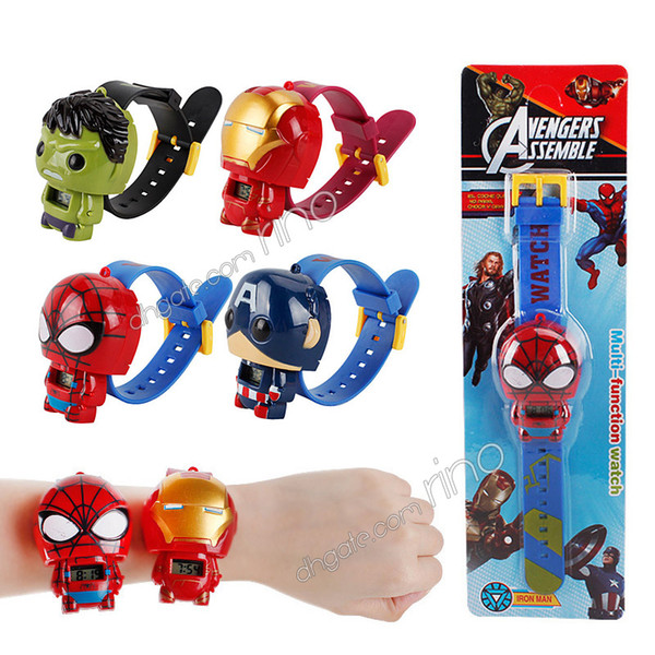 The Avengers Cartoon Children's Watches Marvel Iron Man Captain America Spiderman Hulk Superhero Watch kids Toys Birthday Christmas Gifts