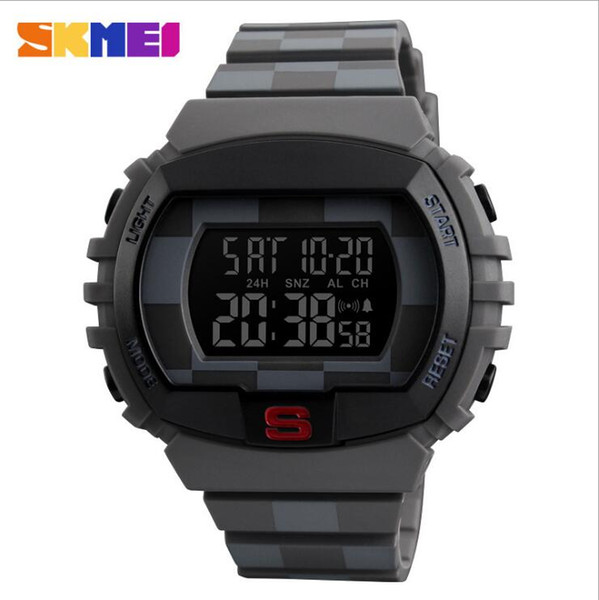 2019 explosion watch outdoor stepping sports student watch fashion children electronic watch gray army green blue rose red