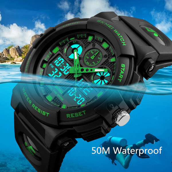 New Outdoor men's watch Fashion multi-functional sports electronic watch trend students watch