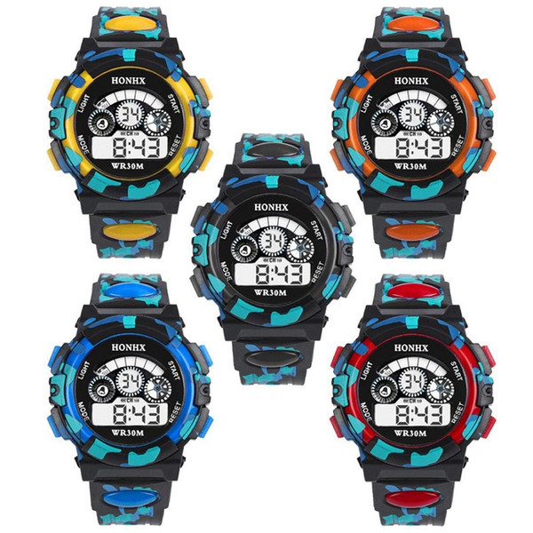 Wholesale Fashion Children Boys Girls Digital Watches LED Digital Waterproof lectronic Multifunction Watch For Kids Students Sport Watches