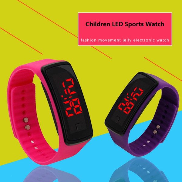 wholesale Fashion Sport LED Unisex Watches Candy Jelly men women Silicone Rubber Touch Screen Digital Watches Bracelet Kids Wristwatch z314-