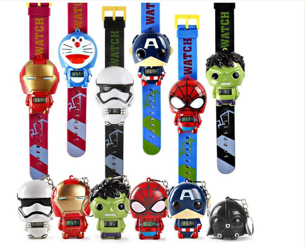 Super Hero Watch Caprain America Iron-man Hulk Spider-man Marveling Avengers Action Figures Bricks Toys Compatible with kids toys