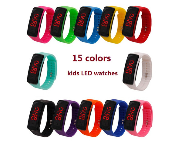 wholesale Fashion Sport LED Unisex Watches Candy Jelly men women Silicone Rubber Touch Screen Digital Watches Bracelet Kids Wristwatch z314