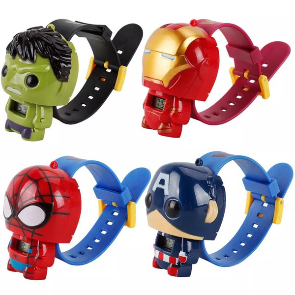 Kids Avengers digital watch deformation cartoon Watch Sport toys Wristwatches Student kids gift Children party favor FFA1731