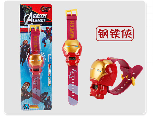 2019 Avengers Assemble wrist watches baby cartoon electric toys multicolor style kids gifts vedio movie popular watches