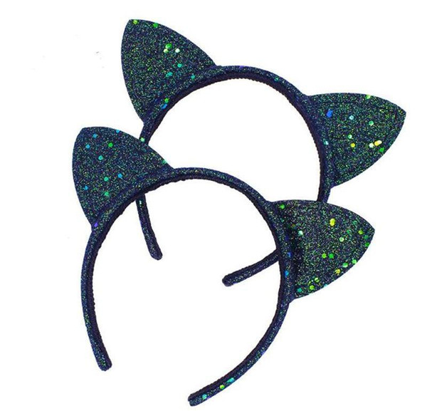 Children Infant Sequin Sunshine Headwear Kids Cute Hair Bands Baby Glitter Cat Ears Headband Girls Birthday Party Hair Stick Accessories