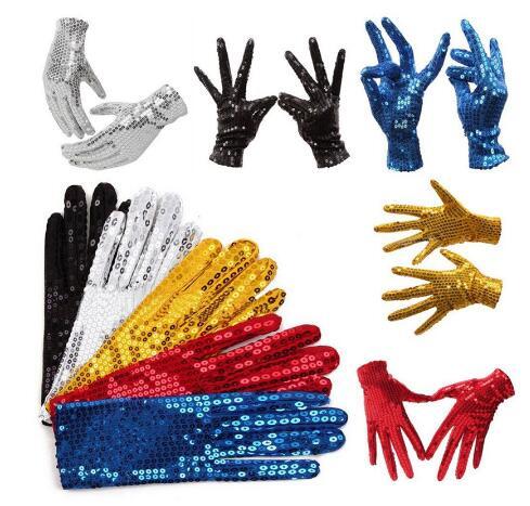 Cosplay Sequins Gloves Michael Jackson Adult's Glove Evening Party Costume Gloves Sequined Glove Dance Kindergarten's Kids Gloves