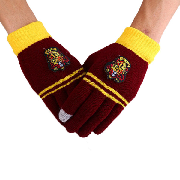 Harry Potter Gloves Cartoon Mittens Knitted Touch screen gloves for big children badge Finger Gloves 4 COLORS C1680