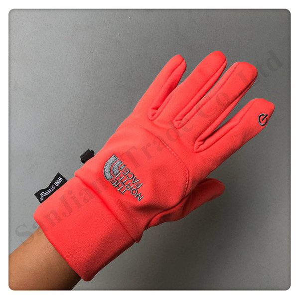 The North NF Brand Winter Glovers Women Men Luxury Polar Fleece Touch Screen Gloves Face Telefinger Glove Ski Sport Finger Mittens C101005