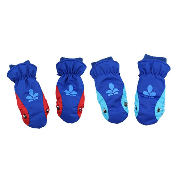 Cartoon Children Windproof Winter Warm Gloves Kids Boys Girls Skiing Cycling Outdoor Climbing Waterproof Anti-slip Glove