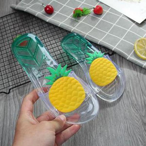 Yauamdb Kids Slippers Summer Girls Flip Flops Flat Soft Bottom Cartoon Fruit Breathable Transparent Children Shoes Ly14 MX190726