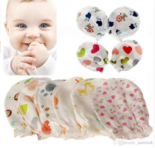 Soft Cotton Infant Handguard Newborn Baby Anti Scratch Mittens Gloves Baby Care New Accessories TO353k