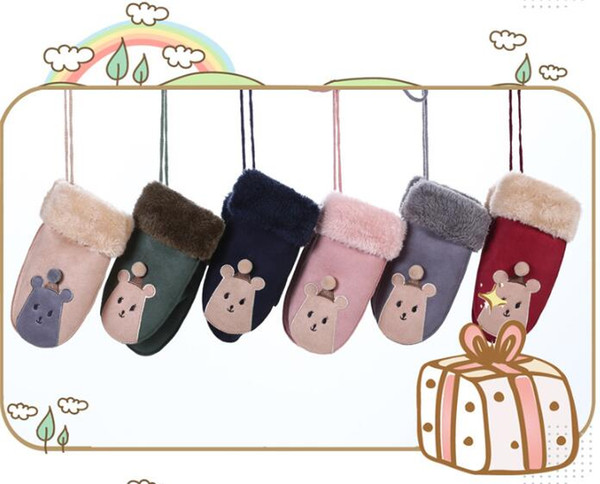 3-8 Years New Arrival Winter Children Gloves Warm Baby Boys Girls Mittens Kids Thicken Gloves DHL Free Shipping