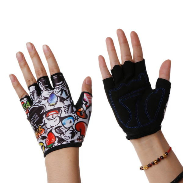 Kids Gloves Half Finger Breathable Skate Riding Anti Slip Outdoor Gloves children