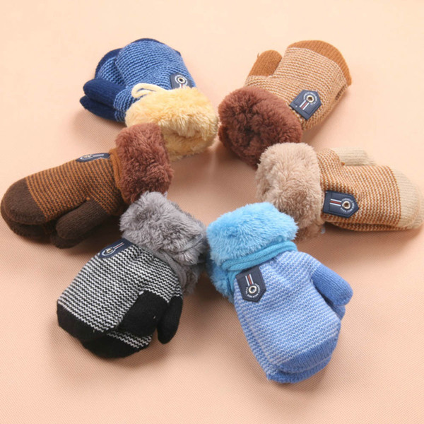 Children's gloves mittens baby winter mittens warm floor Cute Thicken Girls Boys gloves for 1 - 4 years old Baby Clothing