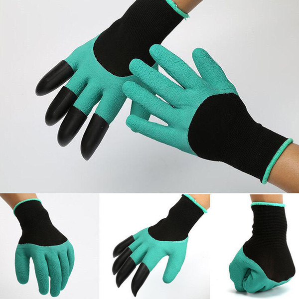 Garden Genie Gloves With Fingertips Claws Easy Digging Plant Safe Pruning Glove Water Proof Beach Protect Mittens C5973