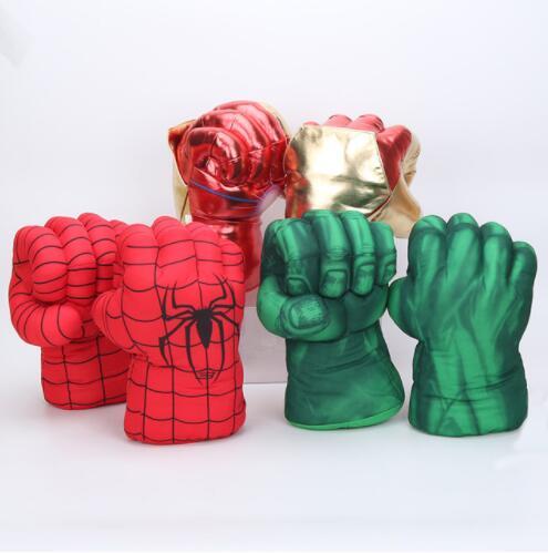 Children Spider Hulk Boxing Gloves Hulk Smash Hands Spider Man Plush Gloves Performing Props Toys Giant Fist costumes Figure GGA1838