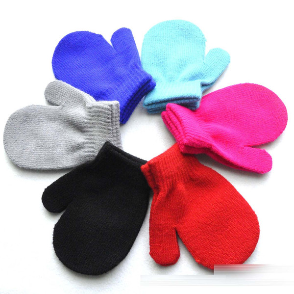 kids gloves knitting warm glove children boys Girls Mittens Unisex Gloves 6 Colors C1718