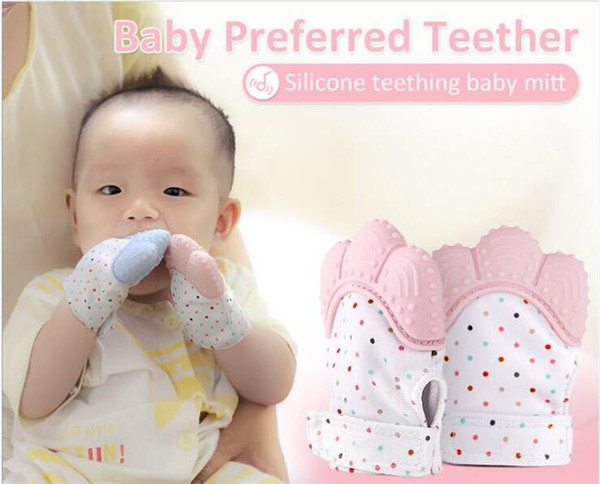 200pcs Silicone Teether Baby Pacifier Glove Baby Teething Glove Newborn Nursing Mittens Kids Teether Chewable Nursing Beads Y285