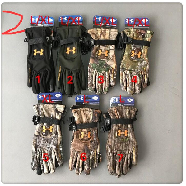 Winter UA Touch Screen Gloves for Women men Camoflage Under Outdoor Sports Armor brand Full Finger Guantes Gloves Cycling Gloves camo color