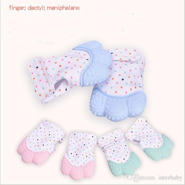 Baby Pacifier Gloves Silicone Teether Toddler Teething Glove Newborn Nursing Mittens Infant Teether Chewable Mini Mitt Teether Toys B4636