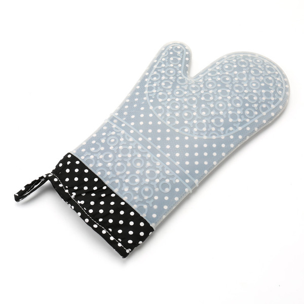 Long thickened heat-insulated non-slip microwave oven with high temperature baking anti-scalding cotton cloth gloves V 01