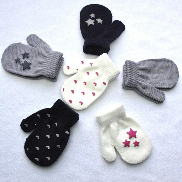 Kids Knitted Gloves Mitten Baby Winter Gloves Infant Baby Mittens For The Boy Girls Soft Warm Full Finger Gloves Children Mittens 1-5T