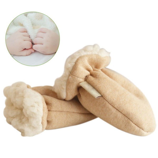 Winter Thicken Warm Cotton Gloves Infant Newborn Baby Face Anti Grasping Mittens for 0-6 Months