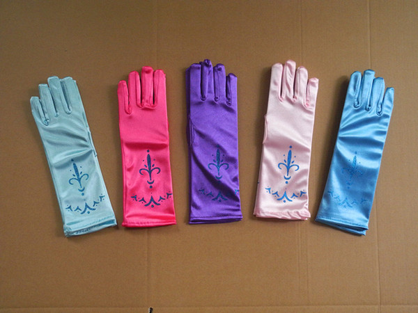 Manufacturer of spot Frozen animation aisha 24 cm of snow and ice queen printing color butyl gloves colors printing gloves