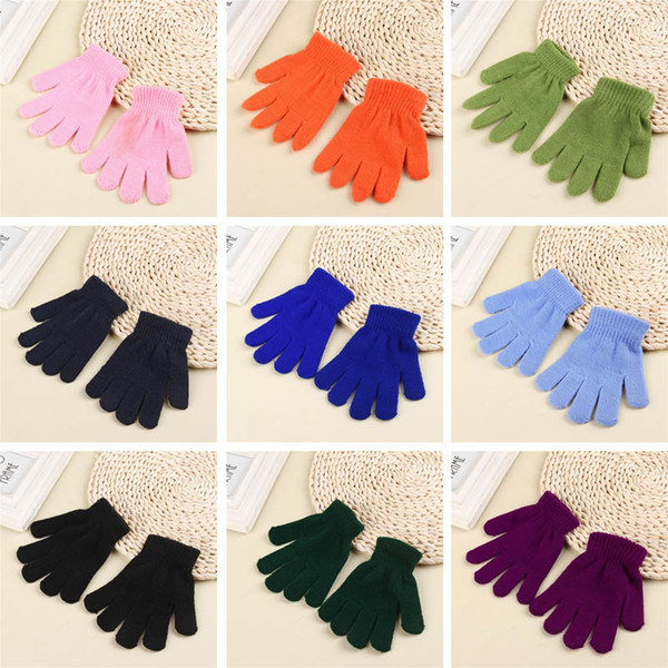 High Quality 9 Color Fashion Children's Kids Magic Gloves Gloves Girl Boys Kids Stretching Knitting Winter Warm Gloves Choosing Colors