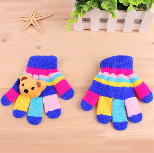 winter gloves for kids winter gloves mittens children Mitten Girl Boy Kid Stretchy Knitted glove multicolors cotton knitted gloves