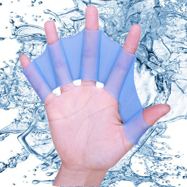 Swimming Training Diving Gloves Child Silicone Swim Pool Sports Professional Training Half finger Hand Fins Webbed Gloves Paddles Equipment