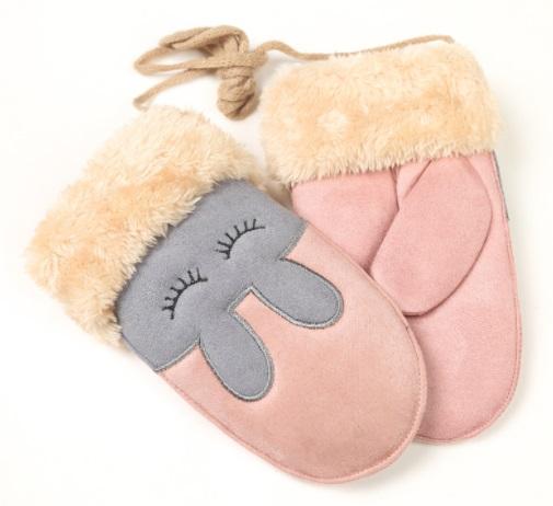 3-7 Years Old Suede Fabric Children's Gloves Winter Bag Fingers A variety Of Colors Support Custom Manufacturers Direct Sales zhujingy