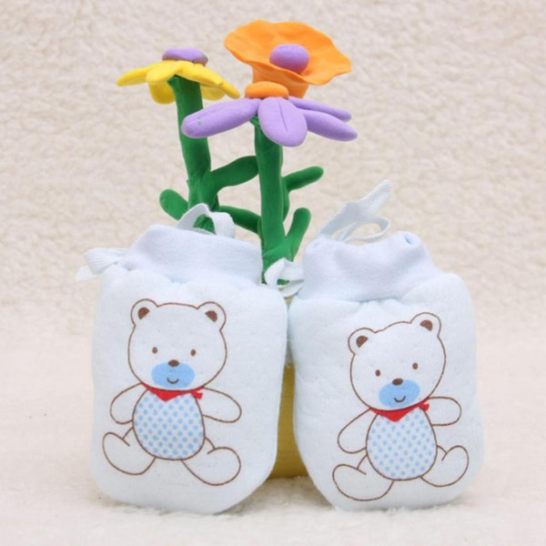 Soft 1 Pairs Cute Cartoon Thick Baby Infant Boys Girls Anti Scratch Mittens Soft Newborn Gloves Gift baby born gloves